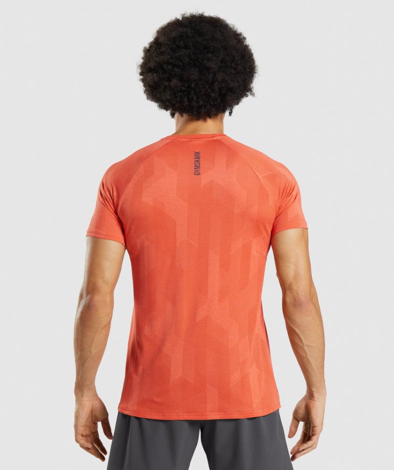 Men's Gymshark Apex T-Shirts Orange | CA 16385N